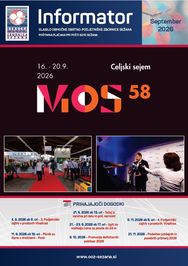 Izšel je septemberski Informator OOZ Sežana